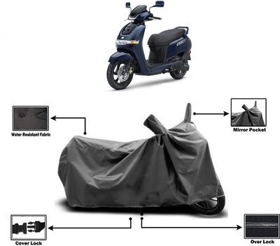 Amexride Two Wheeler Cover for TVS(iQube Electric, Grey)