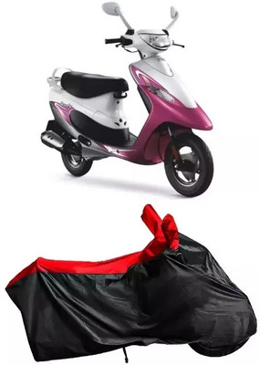 Sunguard Waterproof Two Wheeler Cover for TVS(Scooty Pep Plus, Red, Black)