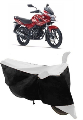Varnwal E Commerce Waterproof Two Wheeler Cover for Bajaj(Discover 150 f, White, Black)