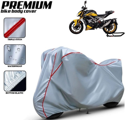 Shiv Kanha Waterproof Two Wheeler Cover for TVS(Apache RTR 310 BS6, Silver, Red)