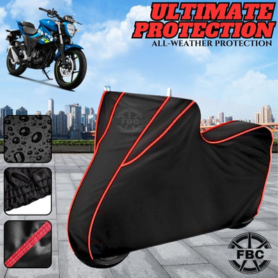 OliverX Waterproof Two Wheeler Cover for Suzuki(Gixxer, Black)
