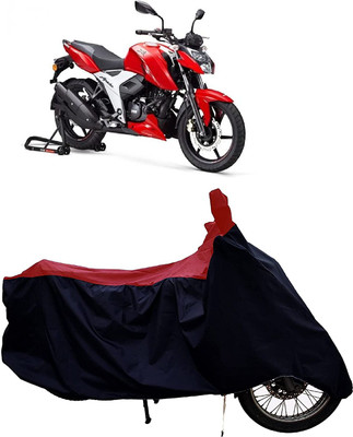 KEDIT Two Wheeler Cover for TVS(Apache RTR 160 4V, Red, Black)