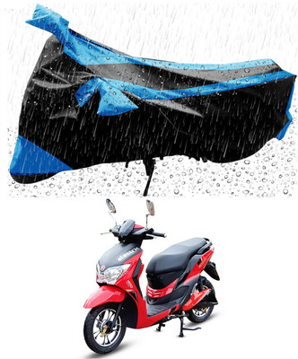 Mdstar Waterproof Two Wheeler Cover for Hero(Electric Dash, Blue, Black)