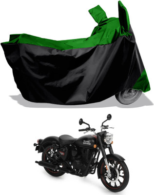 Amexride Two Wheeler Cover for Royal Enfield(Classic Stealth Black, Multicolor)