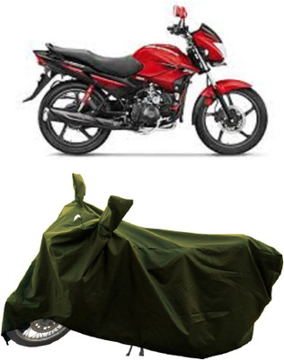 GROFATIK Two Wheeler Cover for Hero(Glamour FI, Green)