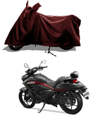 GROFATIK Two Wheeler Cover for Suzuki(Intruder 250, Maroon)
