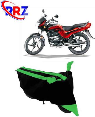 RRZ Waterproof Two Wheeler Cover for Hero(Passion Plus, Black, Green)