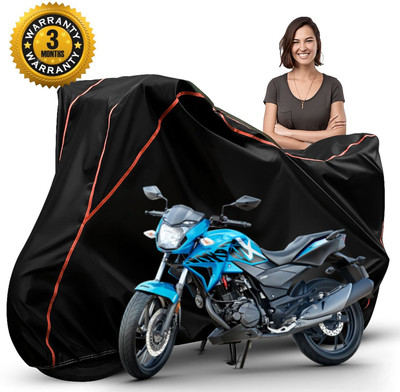 CoverX Waterproof Two Wheeler Cover for Hero(CBZ, Black, Red)