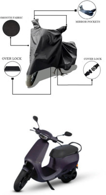 Mdstar Waterproof Two Wheeler Cover for Ola(Electric Scooter, Black)