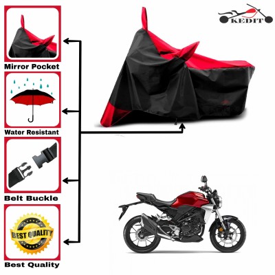 KEDIT Two Wheeler Cover for Honda(CB350RS, Red, Black)