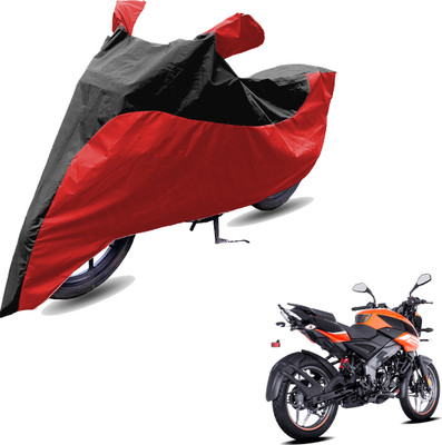 RiderShine Two Wheeler Cover for Bajaj(Pulsar NS125 BS6, Red, Black)