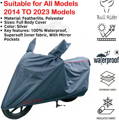 Bull Rider Waterproof Two Wheeler Cover for Bajaj(Pulsar NS125 BS6, Grey)
