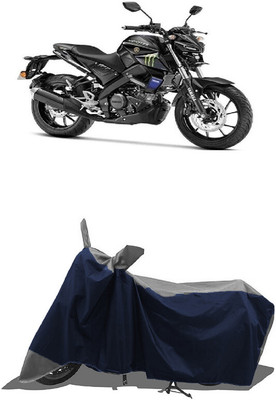 SUGASHRI Waterproof Two Wheeler Cover for Yamaha(MT 15, Grey, Blue)