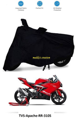 AutoRash Two Wheeler Cover for TVS(Apache RR 310, Black)