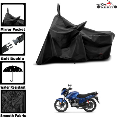 KEDIT Two Wheeler Cover for Hero(Glamour BS6, Black)