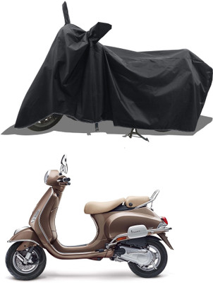 Romeiz Waterproof Two Wheeler Cover for Vespa(Elegante BS6, Black)