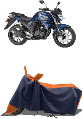 SUGASHRI Waterproof Two Wheeler Cover for Yamaha(FZ S FI (V 2.0) BS6, Orange, Blue)