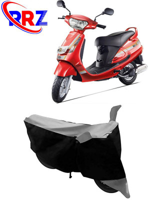 RRZ Waterproof Two Wheeler Cover for Mahindra(Duro 125, Black, Grey)