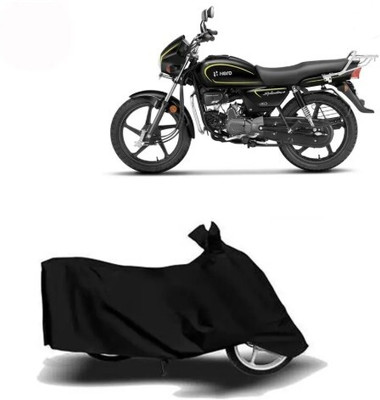 Tritika Waterproof Two Wheeler Cover for Hero(Super Splendor, Black)
