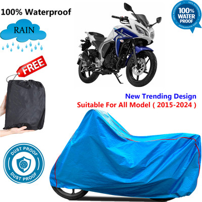 OliverX Waterproof Two Wheeler Cover for Yamaha(Fazer-FI BS6, Blue)