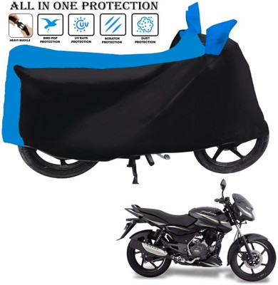 AUTOCAD Waterproof Two Wheeler Cover for Bajaj(Pulsar 150 DTS-i, Black, Blue)