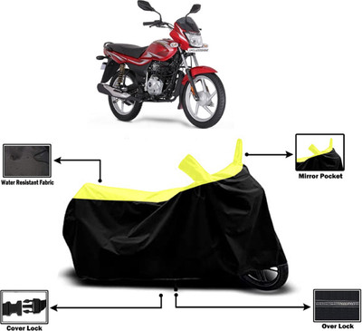 Amexride Two Wheeler Cover for Bajaj(Platina 100 DTS-i, Yellow)