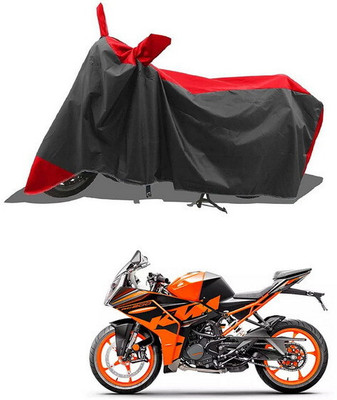 PAGORA Waterproof Two Wheeler Cover for KTM(RC 200 BS6, Red, Black)