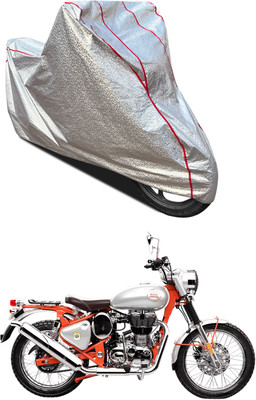 PAGORA Waterproof Two Wheeler Cover for Royal Enfield(Bullet Trials 500, Silver)