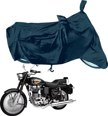 RiderShine Waterproof Two Wheeler Cover for Royal Enfield(Bullet 500, Black)