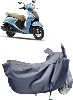 Amexride Two Wheeler Cover for Yamaha(Fascino 125 BS6, Grey)