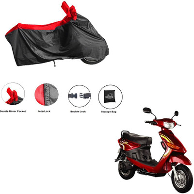 RiderShine Waterproof Two Wheeler Cover for Indus(Yo Spark, Black, Red)
