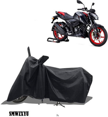 SK AUTO Waterproof Two Wheeler Cover for TVS(Apache RTR 160 4V, Grey, Black)