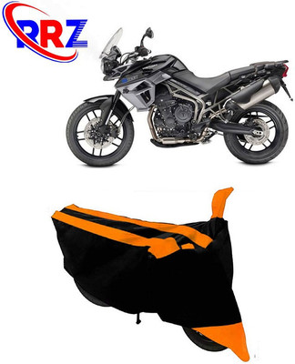 RRZ Waterproof Two Wheeler Cover for Triumph(Tiger 800 XR, Black, Orange)