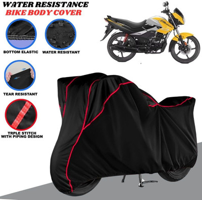SRP PRODUCT Waterproof Two Wheeler Cover for Hero(Passion Pro, Black, Red)