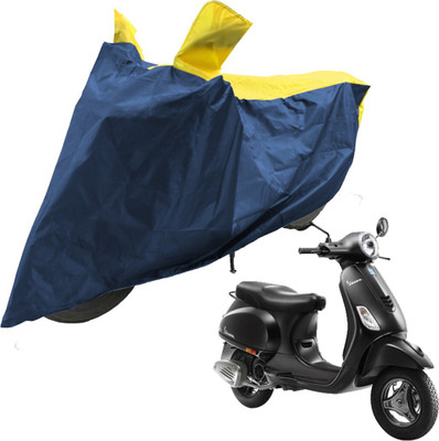 RiderShine Two Wheeler Cover for Piaggio(Vespa, Blue, Yellow)