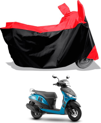 Amexride Two Wheeler Cover for Yamaha(Alpha, Black, Red)