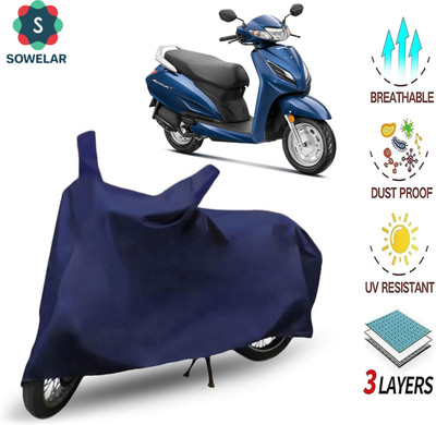sowelar Waterproof Two Wheeler Cover for Honda(Activa 6G, Blue)