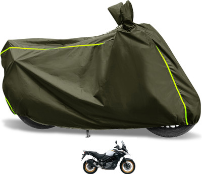 Euro Care Waterproof Two Wheeler Cover for Suzuki(V-Strom 650 XT, Green)