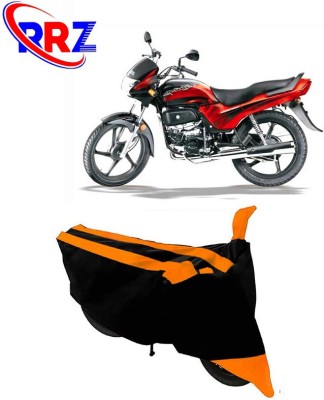 RRZ Waterproof Two Wheeler Cover for Hero(Passion Plus, Black, Orange)