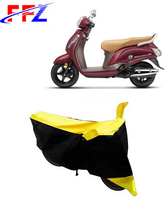 FFZ Waterproof Two Wheeler Cover for Suzuki(New Access 125, Black, Yellow)