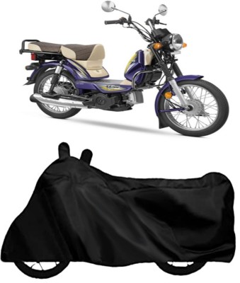 ROYAL AUTO MART Waterproof Two Wheeler Cover for TVS, Universal For Bike(XL 100, Black)