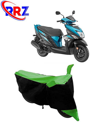 RRZ Waterproof Two Wheeler Cover for Yamaha(Ray ZR, Black, Green)