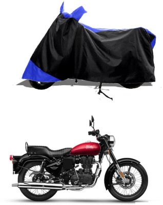 GROFATIK Two Wheeler Cover for Royal Enfield(Bullet 350 New BS6, Blue)