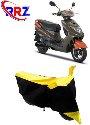 RRZ Waterproof Two Wheeler Cover for Okinawa(Ridge Plus, Black, Yellow)