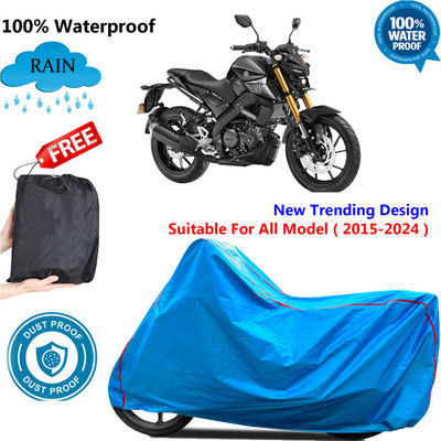 OliverX Waterproof Two Wheeler Cover for Yamaha(MT 15 New BS6, Blue)