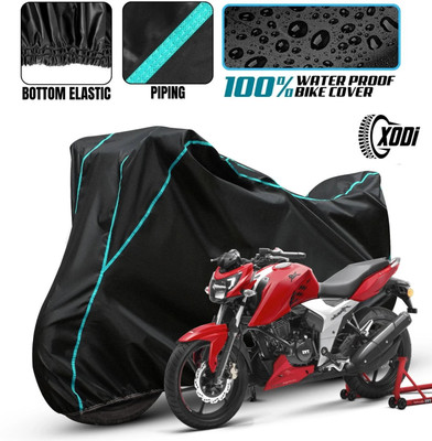 xodi Waterproof Two Wheeler Cover for TVS(Apache RTR 160, Black, Blue, Multicolor)
