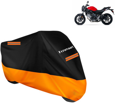Horseyaart Waterproof Two Wheeler Cover for Suzuki(SV 650 BS6, Orange)
