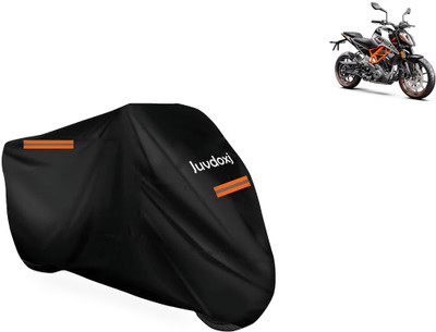 Juvdoxj Waterproof Two Wheeler Cover for KTM(250 Duke BS6, Black)