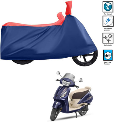CODOKI Waterproof Two Wheeler Cover for TVS(Jupiter, Red)