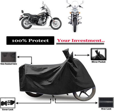 KEDIT Two Wheeler Cover for Bajaj(Cruiser, Black)